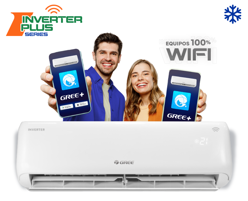 Minisplit Gree 1 Ton 220V Inverter Wifi Solo Frio